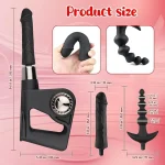 Flexible silicone material and compact size specifications for the handheld power tool.