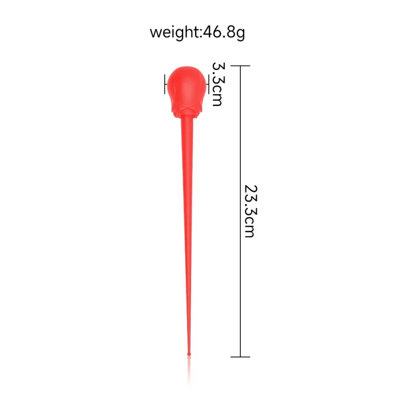 23.3cm flexible long-stem massager with rose head design.