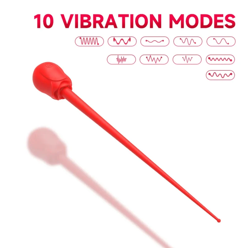 10 vibration modes indicator for rose petal vibrating wand.