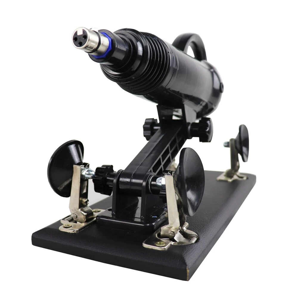 Close-up of the adjustable connector and multi-suction cup stability base.