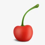 Cherry red silicone toy with vibrating