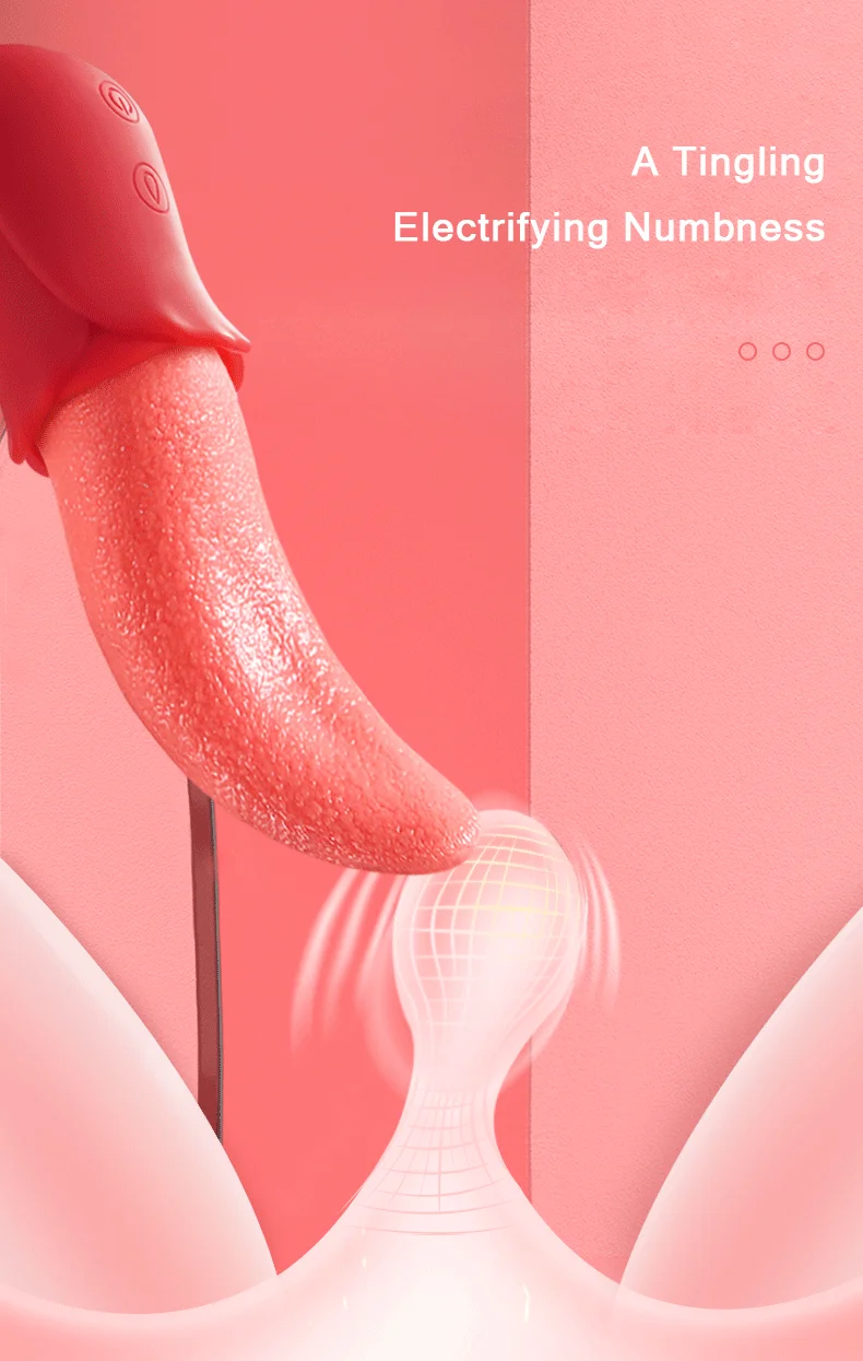 Infographic depicting the electrifying numbness and tingling sensations provided by the high-speed motor of the clitoral massage tool.