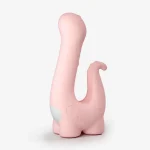 Little dino pink silicone discreet dinosaur vibrator with heating