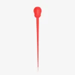 Red rose-shaped silicone sensory probe for intimate massage.