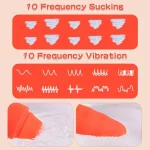 Ripe carrot orange carrot vibrator with 10 sucking and vibration settings