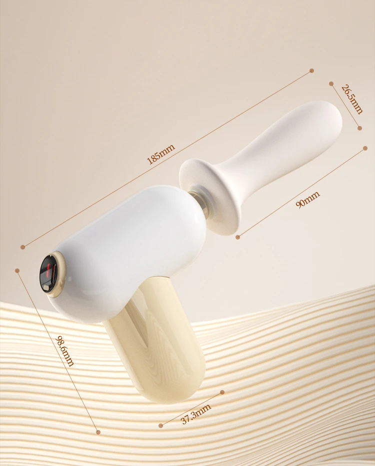 Detailed dimensions and size specifications of the mini massage gun.