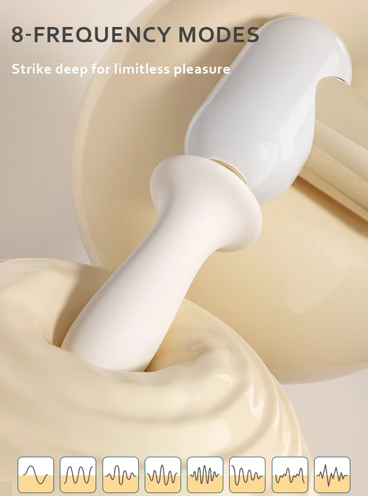 8-frequency telescopic modes of the personal body massager for deep relaxation.