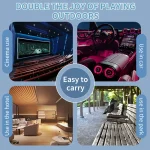 Collage showing the discreet versatility of the remote-controlled massager for use in a cinema, car, hotel, or park.