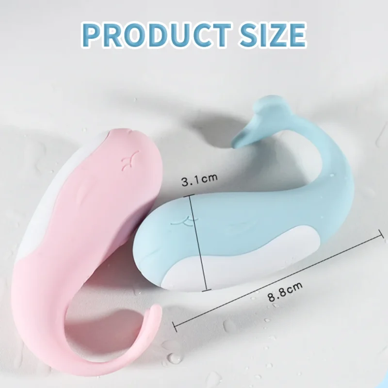 Product dimensions infographic showing the compact size of the portable travel-friendly vibrator.