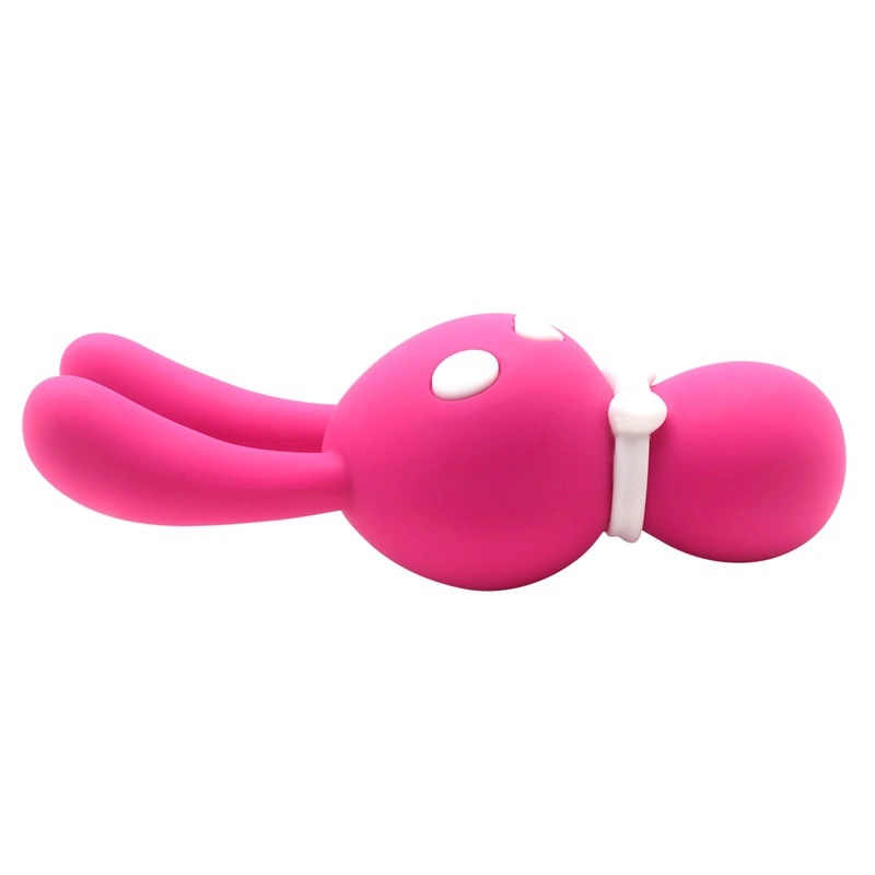 Side profile of the Dorcel Lovely Bunny intimacy tool, demonstrating the slim, travel-friendly silhouette and the seamless integration of the silicone body.
