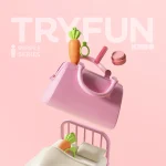 Creative "Ripple Series" lifestyle image showing the compact travel vibrator in various settings, including a bedside and a handbag, to demonstrate its role as a versatile lifestyle accessory.