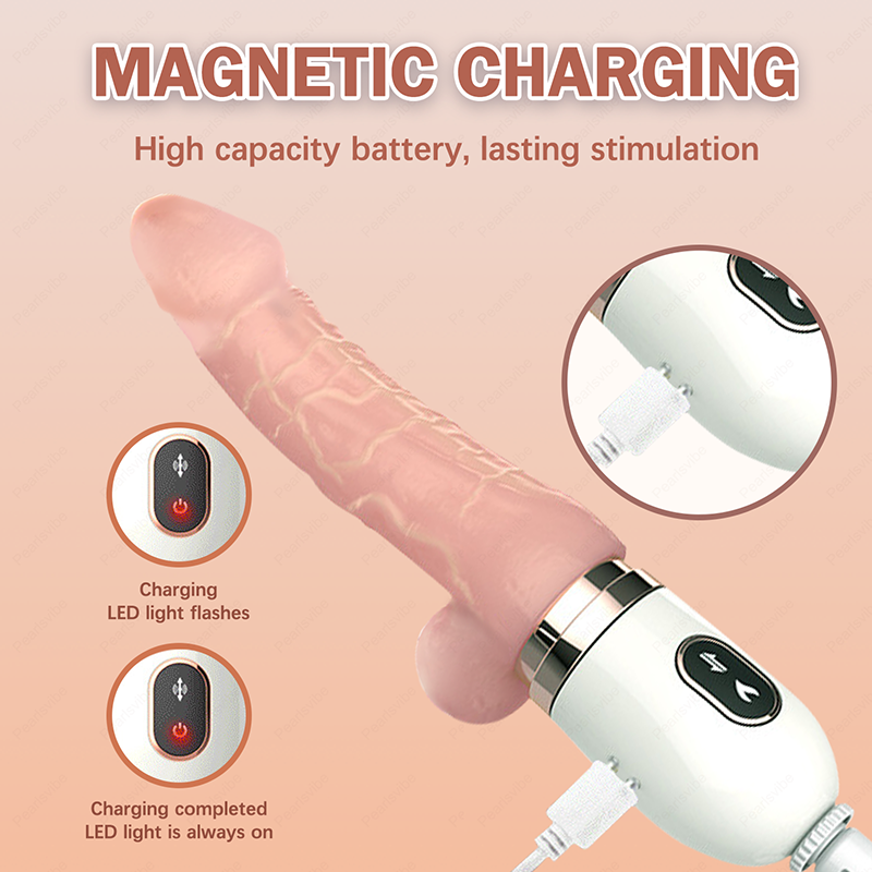 Product detail showing the convenient magnetic charging port and LED battery status indicators for the rechargeable wellness device.