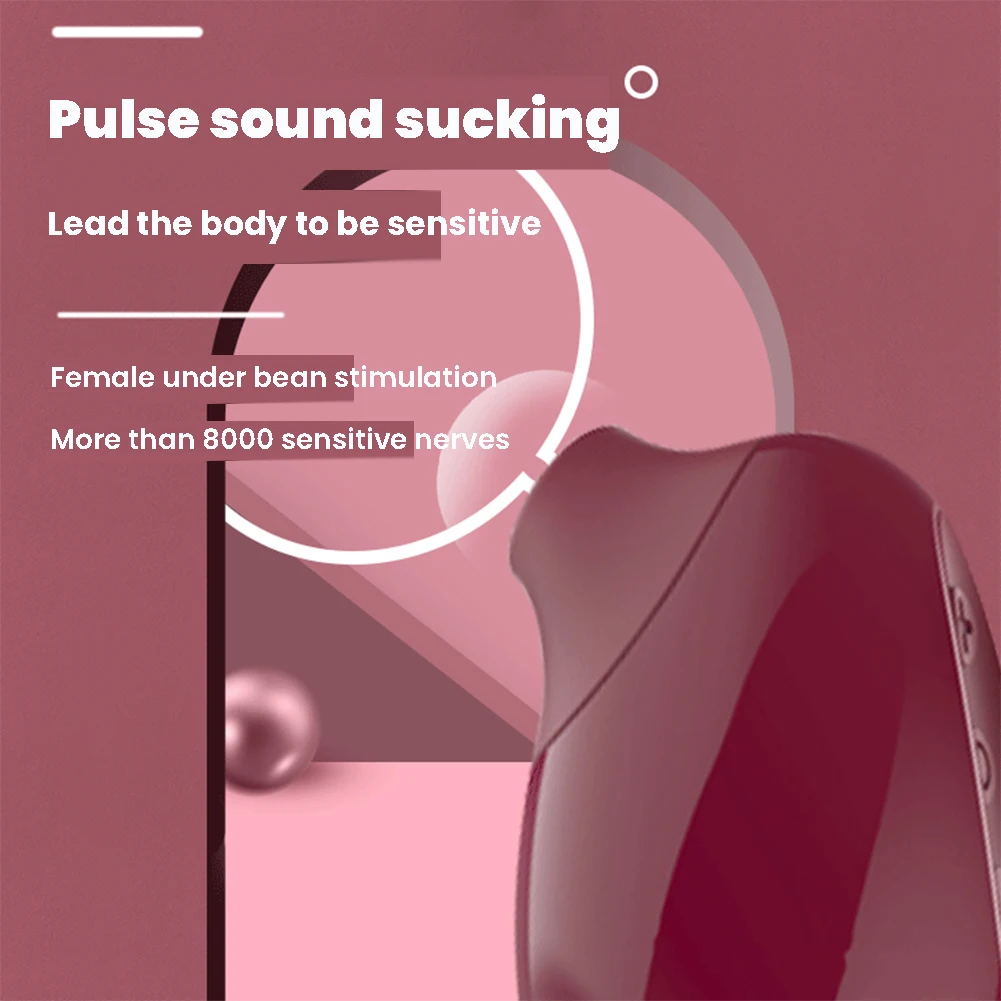 Detail shot of the pulse sound sucking technology designed for sensitive nerve stimulation and enhanced intimacy.