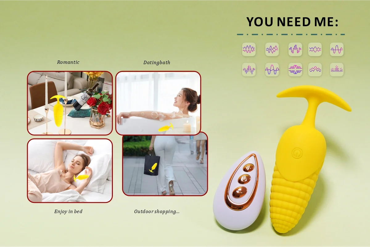 Lifestyle collage demonstrating the discreet use of the waterproof adult toy in various settings like the bath, bed, and outdoor travel.