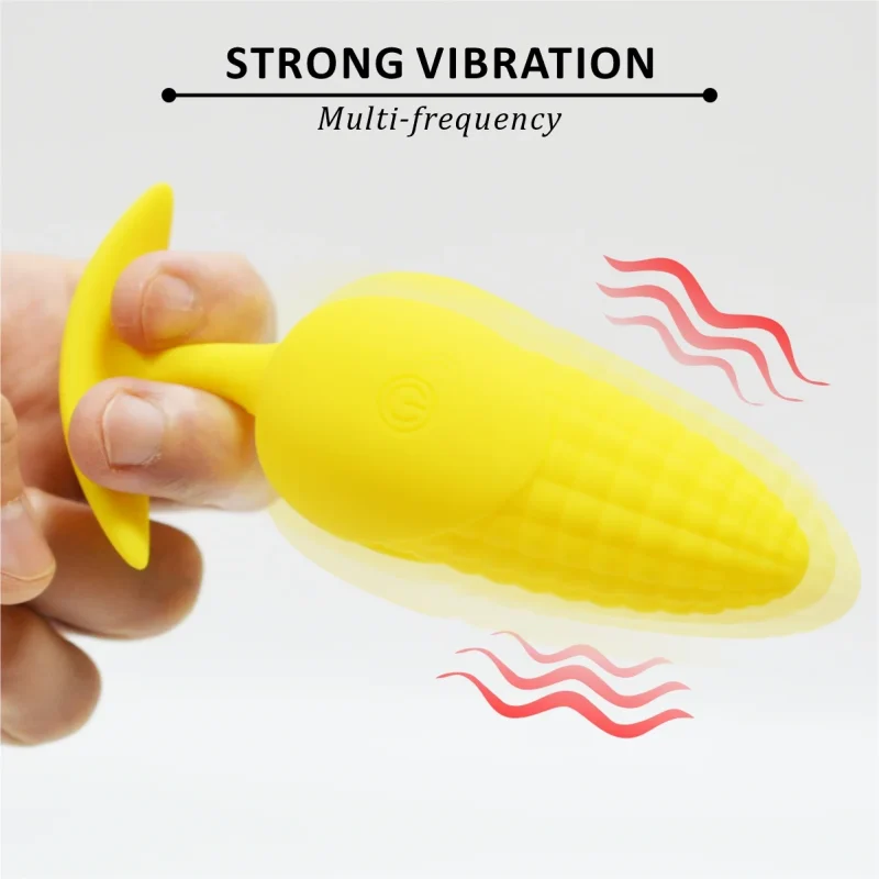Visualization of the strong multi-frequency vibration power and intense motor capabilities of the corn-shaped adult toy.