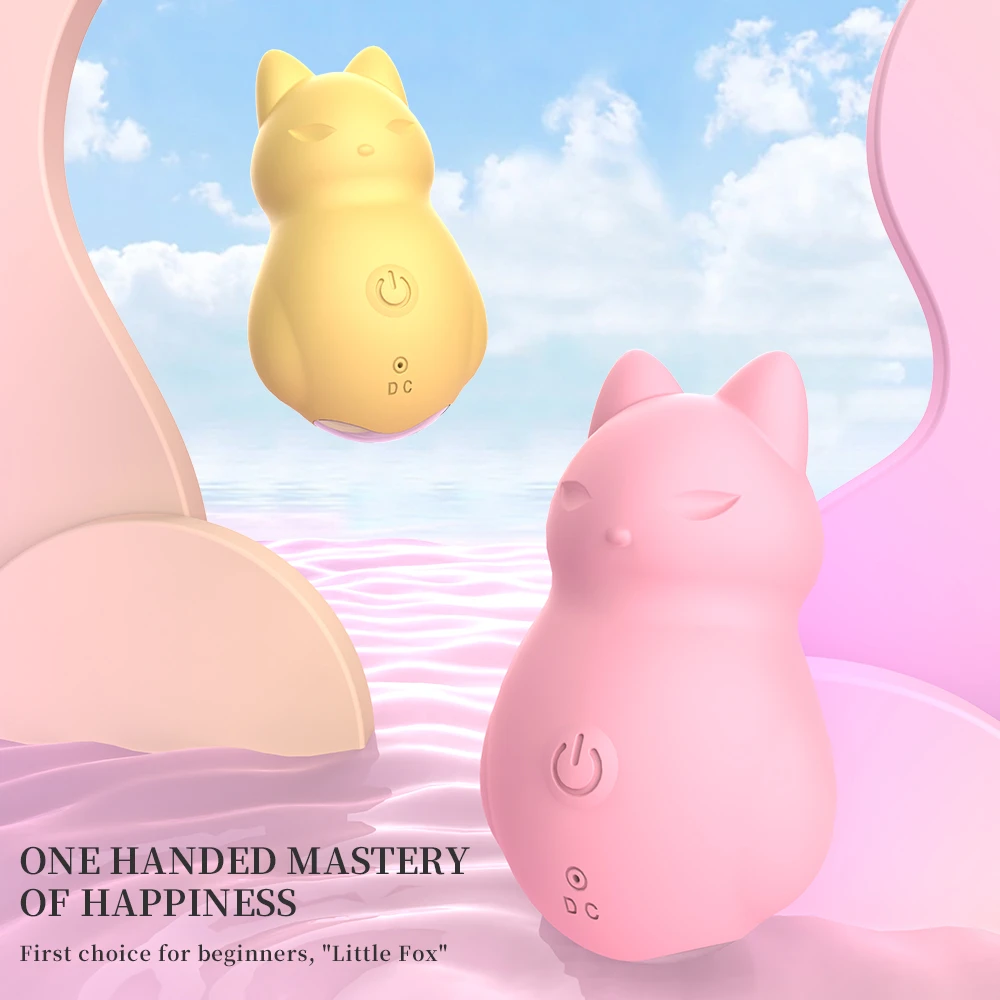 Travel-friendly waterproof vibrators floating in a dreamlike sky and water setting to emphasize their "One Handed Mastery of Happiness" for beginners.