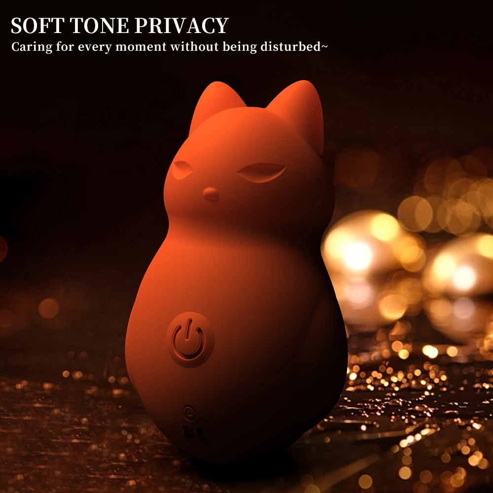 Lifestyle shot titled "Soft Tone Privacy," illustrating the discreet and whisper-quiet operation of this intimate massager in low-light settings.