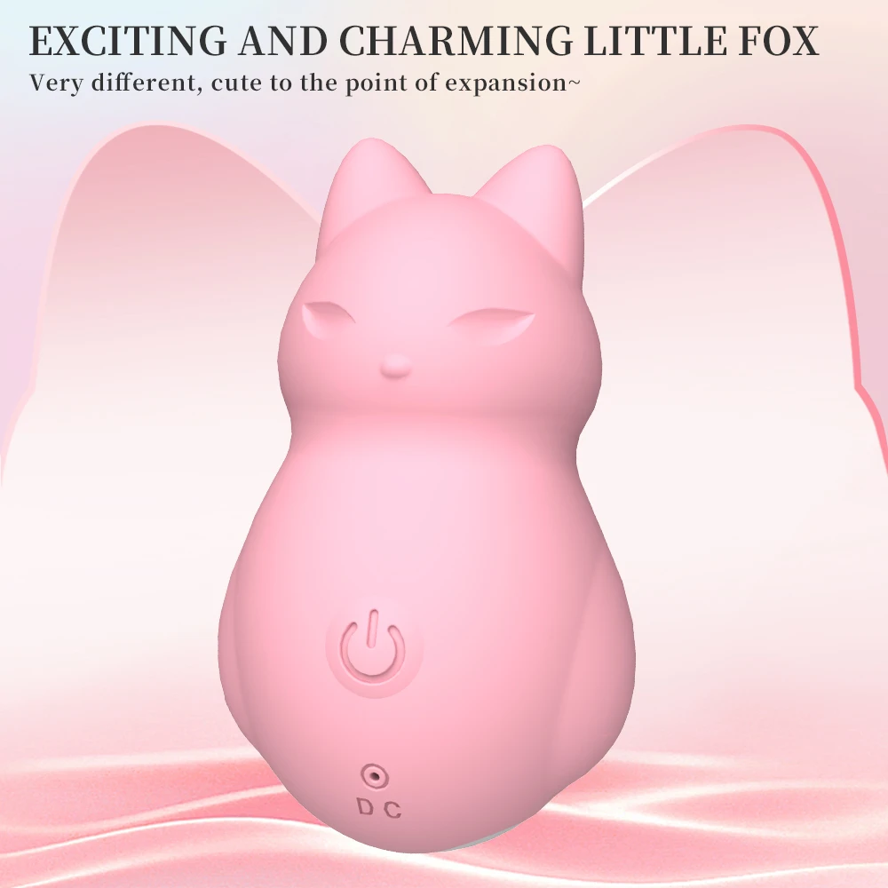 Pink Cunning Little Fox clitoral vibrator featuring a cute animal-inspired design and smooth silicone texture for gentle stimulation.