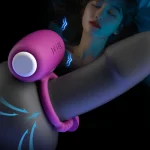Lifestyle imagery depicting the discreet and silent operation of the intimacy tool during a romantic bedside encounter.