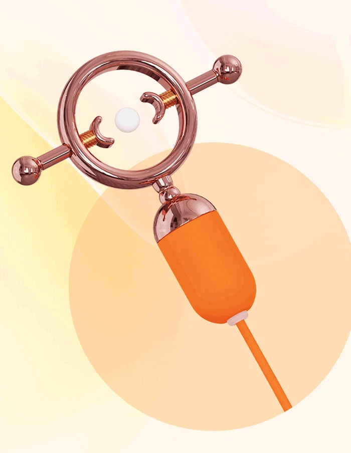 Close-up of the rose gold adjustable screw mechanism showing the precision-engineered tips for controlled pressure.