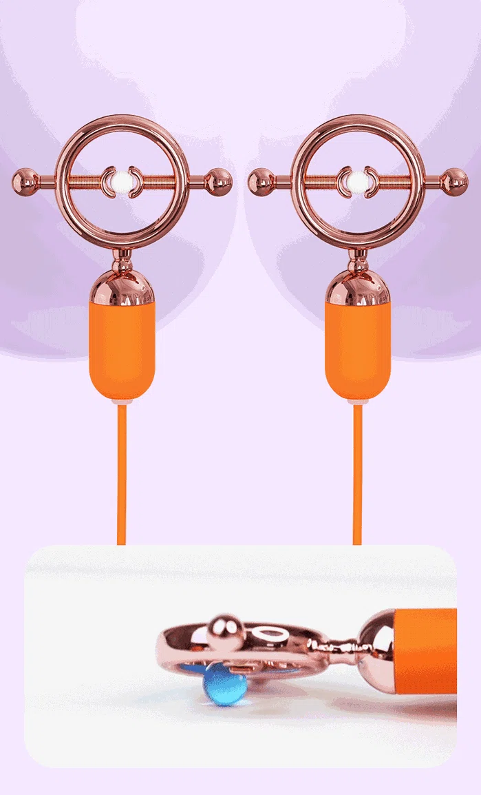 Comparison view highlighting the symmetrical design and waterproof silicone coating of the vibrating pleasure units.