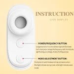 User instruction guide for the HH Empress pleasure tool, detailing the power, frequency, and mode adjustment buttons for 10 suction patterns.