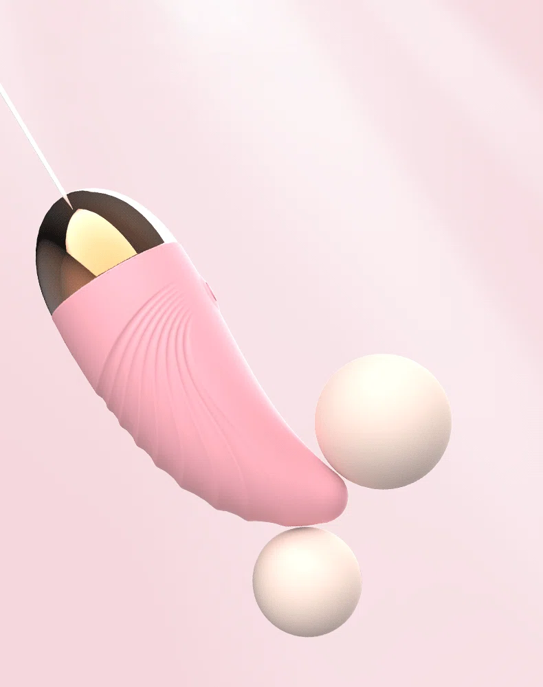 Curvature-focused view of the pink clitoral stimulator demonstrating its ergonomic design for external pleasure.