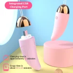 Detailed view of the integrated USB charging port hidden under the gold cap with battery life specifications.