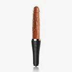 HH brand four-in-one realistic dildo vibrator with a lifelike brown shaft and ergonomic black control handle.