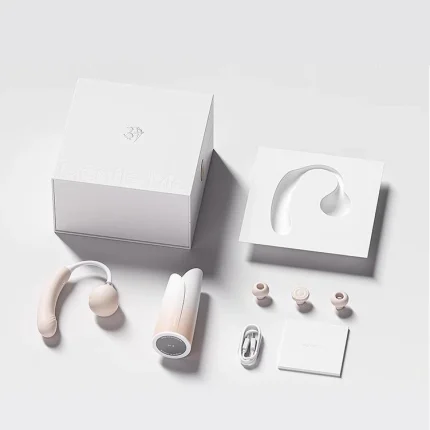 Luxury adult pleasure device unboxing set featuring the Rose-inspired clitoral stimulator, charging base, and discreet white gift box.