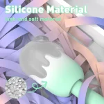 Detailed view of the premium, body-safe soft silicone material used in the construction of this popsicle-shaped clitoral stimulator.