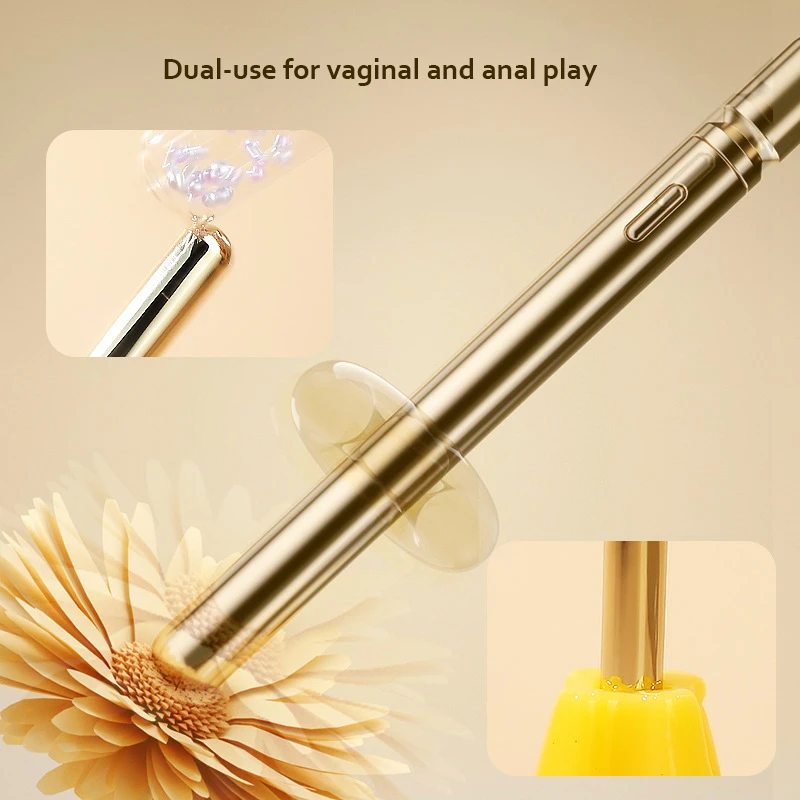 Infographic showing the Joy Rod's versatile dual-use design for internal exploration and pinpoint external stimulation.