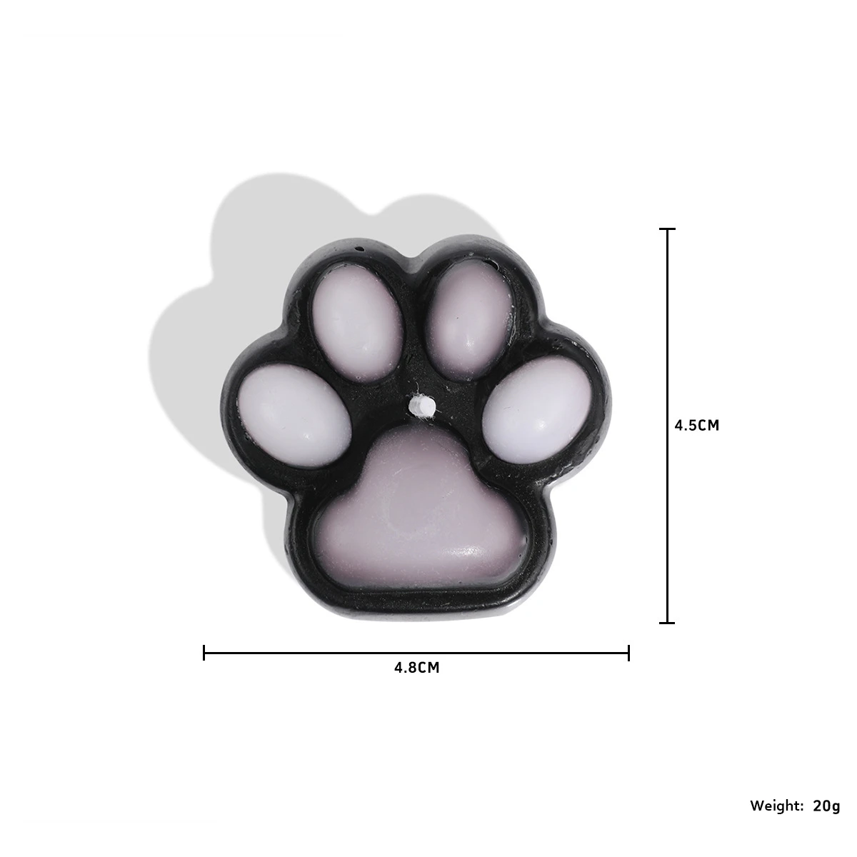 Detail shot of a purple-toned cat paw decorative candle, showing the compact 4.5cm height and unique animal-themed design for lifestyle aesthetic.