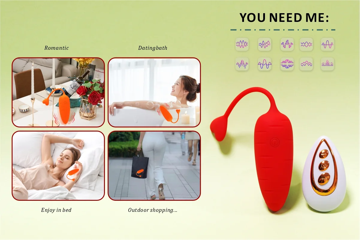 Versatile lifestyle collage demonstrating the discreet use of a waterproof pleasure device in the bath, bed, and outdoors.