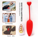 High-performance jumping egg massager with heart-shaped retrieval tail shown in various travel-friendly outdoor scenarios.
