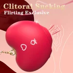 Conceptual graphic highlighting the targeted air-pulse suction technology designed for precise clitoral stimulation and flirting.