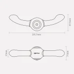 Technical line drawing and dimensional specifications for the Lumina Duet, indicating a length of 295.7mm and a width of 71mm.