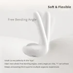 Flexible swan-neck clitoral stimulator with adjustable bending angles designed for ergonomic G-spot and external stimulation.
