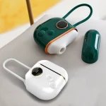 HH Luna Vault 2-in-1 clitoral suction and vibrating pleasure device in emerald green and pearl white options.