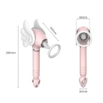Technical dimensions chart for the HH Magic Wand showing the 260mm total height, 120mm head length, and ergonomic 30mm handle diameter.