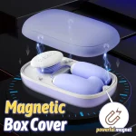 Detailed view of the magnetic box cover with powerful magnets, ensuring the pleasure devices stay securely in place and protected while traveling.