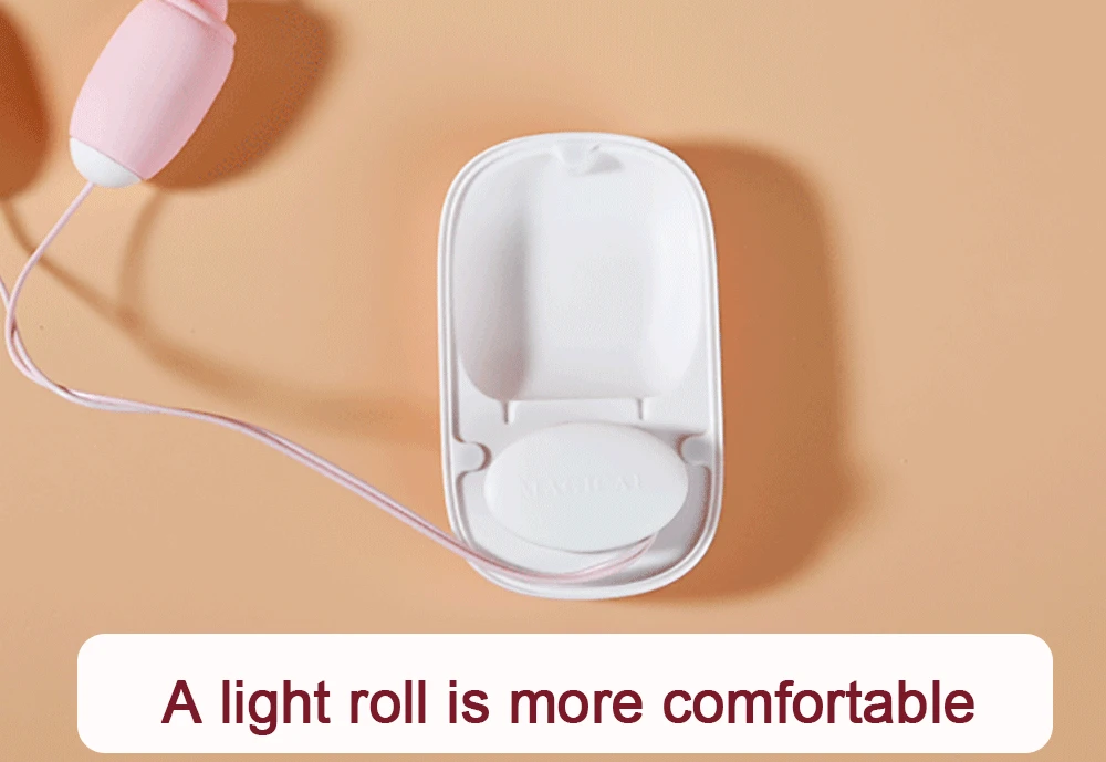 Close-up of the internal storage compartment and cable management system for the travel-friendly dual stimulator box.