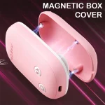 Demonstration of the magnetic box cover closure, illustrating the secure and discreet storage solution for this premium adult product.