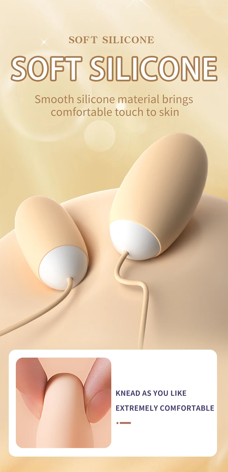 Close-up of the smooth, medical-grade soft silicone texture on the dual pleasure pods for skin-safe intimacy.