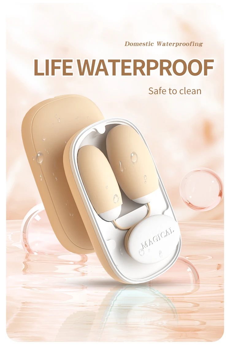 Demonstration of the life-waterproof rating, showing the adult toy being cleaned easily under running water.