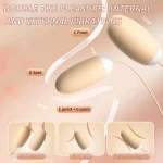 Diagram illustrating versatile use cases for the dual stimulator, including neck massage and targeted G-spot or C-spot relief.