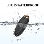 Waterproof internal vibrator submerged in water to demonstrate IPX7 moisture resistance for shower or bath use.