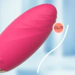 Macro view of the textured spiral ridges on the Murney vibrator tip, engineered for precise clitoral stimulation.