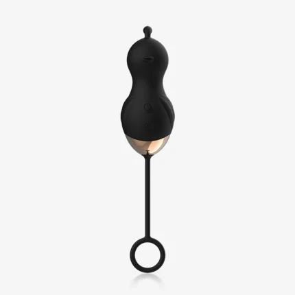 Studio product shot of the Neko Elven adult toy featuring a weighted gravity ball base and a convenient retrieval ring for easy handling and safety.