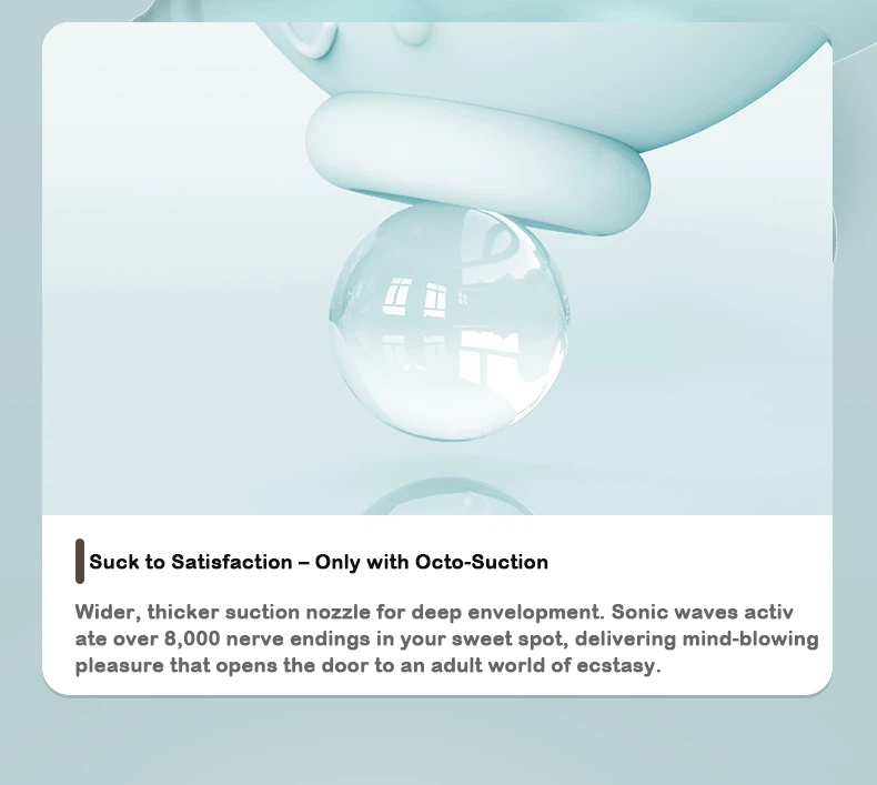 Close-up of the Octopulse "Octo-Suction" nozzle designed with a wide, thick aperture for deep envelopment and sonic wave stimulation.